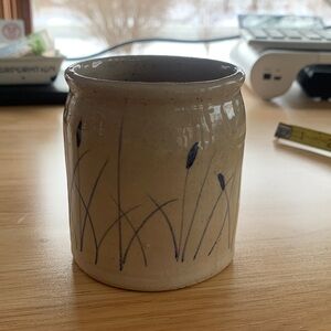 Charleston Pottery Ceramic Cattail Vintage Vessel